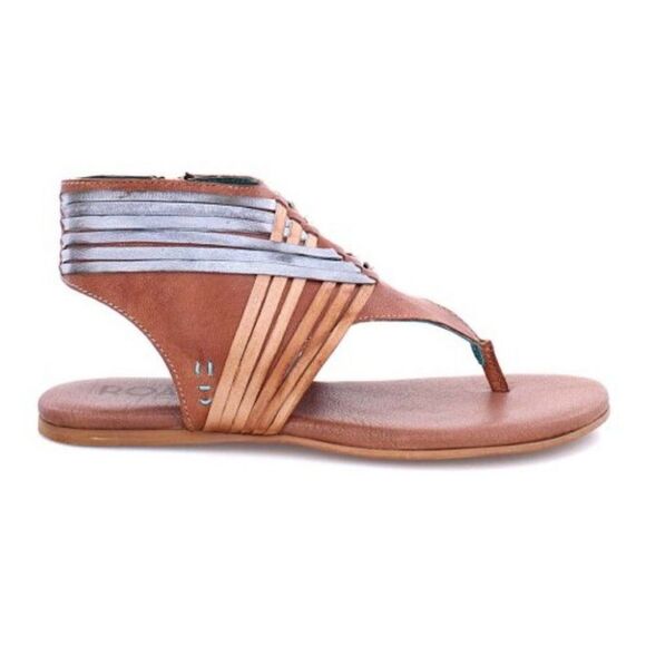 ROAN by Bed Stu Almond Esme Leather Strappy Thong Sandal size 6